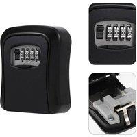 Nordara 4 Combination Key Safe Outdoor Security Key Lock Box Home in Black