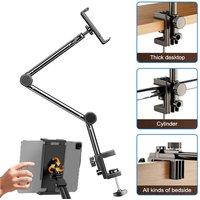 Nordara Phone Holder Long Arm Tablet Stand Mount Universal in Black