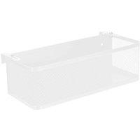 Nordara Metal Bedside Storage Basket Hanging Wire Mesh for Phone Books Remote in White