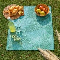 Voltico Leaf Pattern Outdoor Garden Rug 90 x 150cm in Green | Size: 100 cm x 150 cm