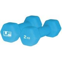 Urban Fitness Neoprene Hexagon Dumbell Pack of 2 in Blue | Size: 2kg