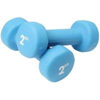 Fitness Mad Dumbell Set Pack of 2 in Blue | Size: 2kg