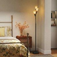 HOMCOM Modern Floor Lamp for Living Room Bedroom 3 Light Upright in Black
