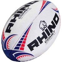 Rhino Comet Rugby Ball in White