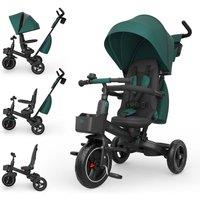 Kinderkraft SPINSTEP 2 PLUS 6 in 1 Tricycle Stroller with Parent Handle in Green