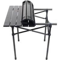 Nordara 70x70CM Folding Camping Table Portable Outdoor Picnic Fishing in Black | Size: 70x70 cm