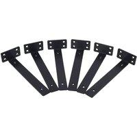 Nordara 6Pcs-25 Floating Shelf Brackets in Black | Size: 1000mm x 400mm