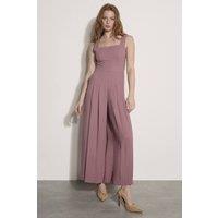 Apricot Women's Crepe Wide-Leg Jumpsuit in Lilac | Size: 14