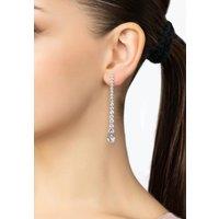 Latelita Women's Hollywood Drop Earrings Silver in White