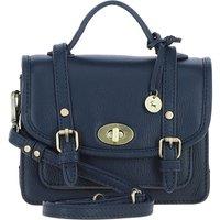 Ashwood Leather Women's Stylish Real Leather Small Satchel Bag in Navy