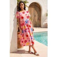 Roman Women's Fruit Print Pocket Midi Dress in Pink | Size: 12