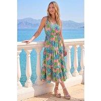 Roman Women's Petite Abstract Dress in Green | Size: 10