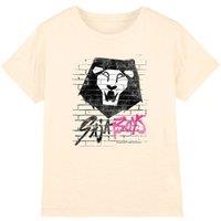 Netflix Kpop Demon Hunters Saja Boys Graffiti Wall Kids T-Shirt, Natural in Beige | Size: 9-11 Years