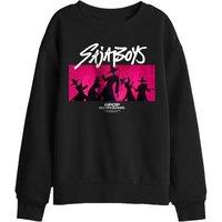 Netflix Kpop Demon Hunters Saja Boys Pink Demons Kids Sweatshirt, Black | Size: 5-6 Years