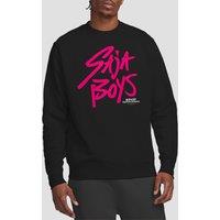 Netflix Kpop Demon Hunters Saja Boys Pink Logo Sweatshirt, Black | Size: XL