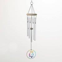 Woodstock Chimes Habitats Silver Wind Chime - Glass Owl