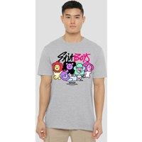 Netflix Kpop Demon Hunters Saja Boys Lion Mascots T-Shirt, Athletic Heather in Light Grey | Size: 3XL