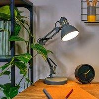 ValueLights Monda Adjustable Grey Table Lamp