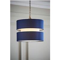 ValueLights Sophia Small 26cm Drum Easy Fit Ceiling Pendant Light Lamp Shade in Navy | Size: 10 inches