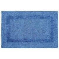 Homescapes Luxury Bath Mat Reversible 100% Cotton 1600GSM, 50 x 80cm, Extra Soft in Cobalt | Size: 50 x 80 cm