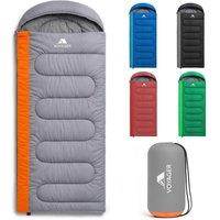 Voyager Sleeping Bag for Adults - Lightweight & Compact (190x30x80cm) in Grey | Size: 190 x 30 x 80 cm