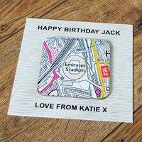 Uniqueful Personalised Favourite Place Coaster Card Birthday Gift for Friend