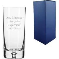 Uniqueful Personalised Engraved 340ml Handmade Bubble Base High Ball Glass in Clear | Size: 300ml