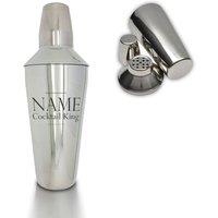 Uniqueful Personalised Cocktail King Design Engraved Cocktail Shaker for Friend in Silver | Size: 1000ml