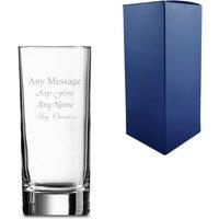 Uniqueful Personalised Engraved 290ml Bar Line High Ball Glass in Clear | Size: 100ml