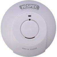 Hi-Spec Fast Fix Base Photoelectric Smoke Alarm With Built In Test Button in White