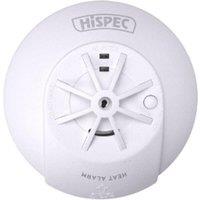 Hi-Spec Hssa/He/Ff10 Mains Power Interconnectable Fast Fix Heat Detector + in White