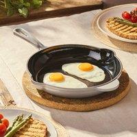 Cooks Professional 26cm Cast Iron Frying Pan with Enamel Interior in Grey