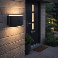 Eglo VALGIANO Rechargeable LED Wall Light Touch Dimmer, Tuneable, IP44 in Black