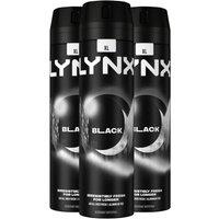 Lynx Men's Black Body Spray XL 48H HD Fragrance Deodorant, 200ml 3 Pack