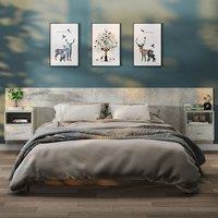 Berkfield Home Wall-mounted Bedside Cabinets 2 pcs Concrete Grey