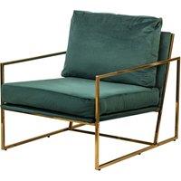 Nordlys Design Lounge Chair with Metal Legs in Green
