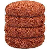 Nordlys Scandinavian Living Room Pouf in Red