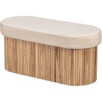 Nordlys Scandinavian Design Bench with Storage in Beige
