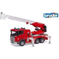 Bruder 1:16 Scania Super 560R Fire engine with ladder, waterpump & L+S in Red | Size: 1 Pack