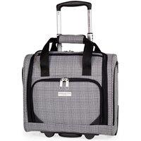 London Fog Newbury 15 Soft Shell Flight Bag Under Seat Cabin Case Luggage Wheels in Black | Size: XS