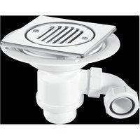 McAlpine TSG1T6SS-STW2R 50mm Water Seal Resealing Trap for Tiled or Stone Fl in White