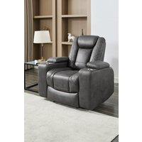 More4Homes Ashton Electric Recliner Technology Fabric USB-C Charging Recliner Chair in Grey
