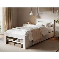 Noomi Pradis Storage Bed in White | Size: EU Single