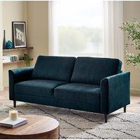 FurnitureboxUK Logan Fabric 3 Seater Sofa in Blue