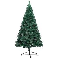 Berkfield Home Artificial Half Pre-lit Christmas Tree with Ball Set Green 120 cm