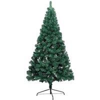 Berkfield Home Artificial Half Pre-lit Christmas Tree with Ball Set Green 150 cm