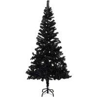 Berkfield Home Artificial Pre-lit Christmas Tree with Ball Set Black 150 cm PVC