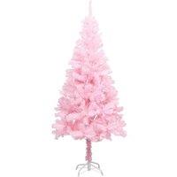 Berkfield Home Artificial Pre-lit Christmas Tree with Ball Set Pink 180 cm PVC