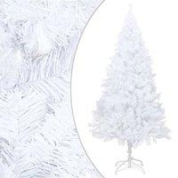 Berkfield Home Artificial Pre-lit Christmas Tree with Ball Set White 150 cm PVC