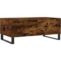 Berkfield Home Coffee Table Smoked Oak 90x50x36.5 cm Engineered Wood in Brown